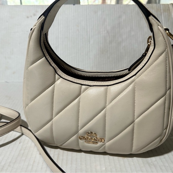 Coach Carmen mini crossbody White Quilted Women's Bag - Picture 3 of 12